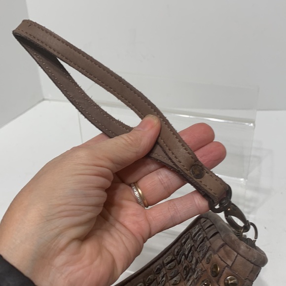 Boho studded leather wallet or clutch - Picture 12 of 15